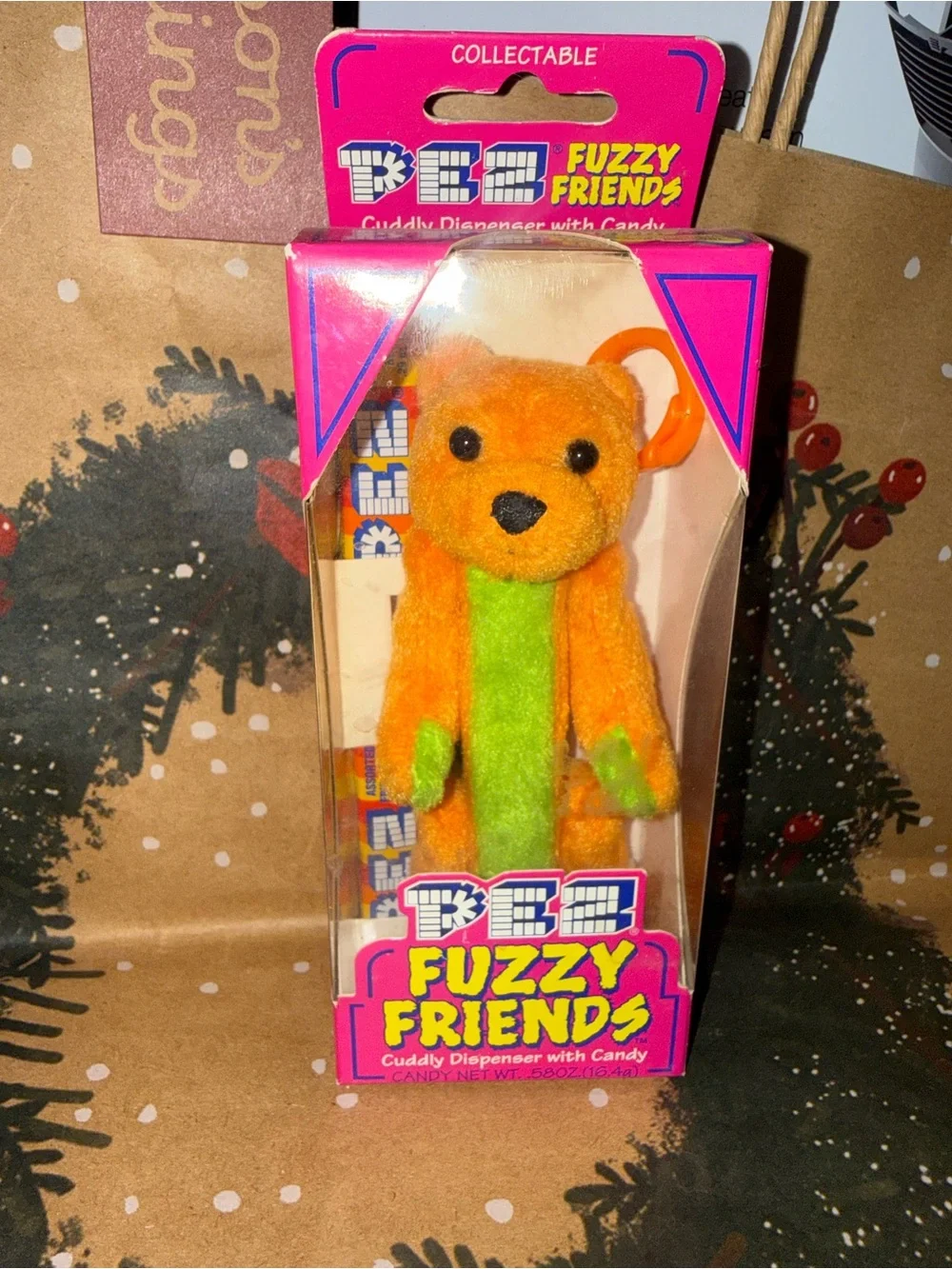 Fuzzy Friends Orange & Green Plush Dispenser - Brand